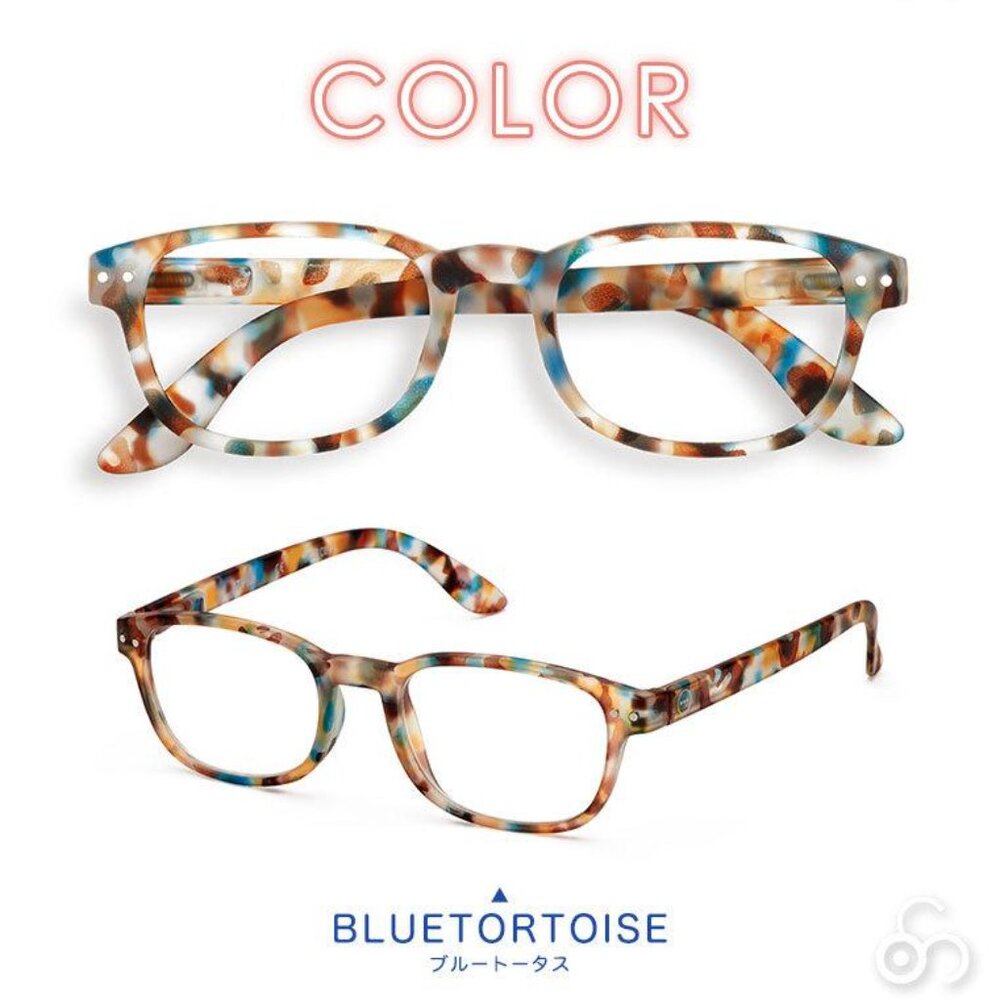 IZIPIZI Paris Unisex Reading Glasses #B +1 Blue Tortoise NIB
